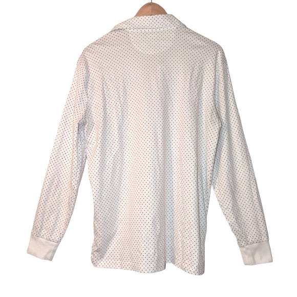 Men's Polo Ralph Lauren Polka Dot Classic Fit Soft Cotton Long Sleev Polo Shirt - Picture 9 of 12